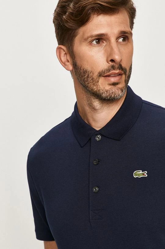 Ανδρικά Πόλο μπλουζάκια Βαμβακερό μπλουζάκι πόλο Lacoste ναυτικό μπλε 3 Ανδρικά Πόλο μπλουζάκια Βαμβακερό μπλουζάκι πόλο Lacoste ναυτικό μπλε