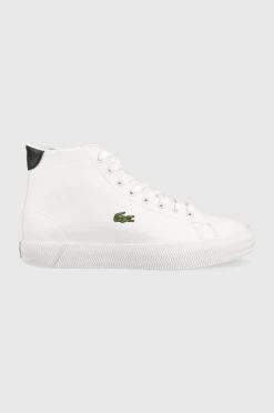 Ανδρικά Sneakers Δερμάτινα αθλητικά παπούτσια Lacoste Mid , χρώμα: άσπρο