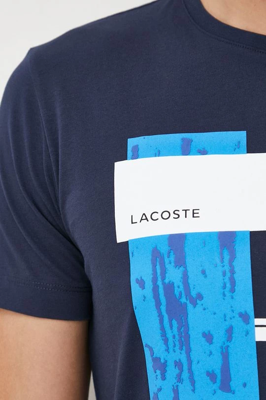 Ανδρικά Μπλουζάκια Βαμβακερό μπλουζάκι Lacoste ναυτικό μπλε 7 Ανδρικά Μπλουζάκια Βαμβακερό μπλουζάκι Lacoste ναυτικό μπλε - Image 5