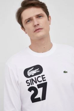 Ανδρικά Μακρυμάνικα Βαμβακερό πουκάμισο με μακριά μανίκια Lacoste άσπρο -Εξοδος Lacoste Κατάστημα unnamed file 1248