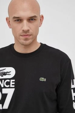 Ανδρικά Μακρυμάνικα Βαμβακερό πουκάμισο με μακριά μανίκια Lacoste μαύρο -Εξοδος Lacoste Κατάστημα unnamed file 1267