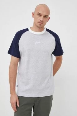 Ανδρικά Μπλουζάκια Βαμβακερό μπλουζάκι Lacoste γκρι