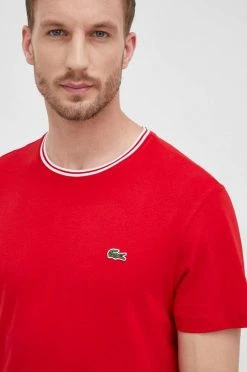 Ανδρικά Μπλουζάκια Βαμβακερό μπλουζάκι Lacoste κόκκινο -Εξοδος Lacoste Κατάστημα unnamed file 1420