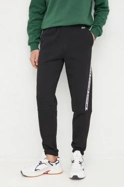 Ανδρικά Παντελόνια φόρμας Παντελόνι φόρμας Lacoste μαύρο