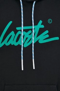 Ανδρικά Χωρίς φερμουάρ Βαμβακερή μπλούζα Lacoste χρώμα: μαύρο, -Εξοδος Lacoste Κατάστημα unnamed file 1627