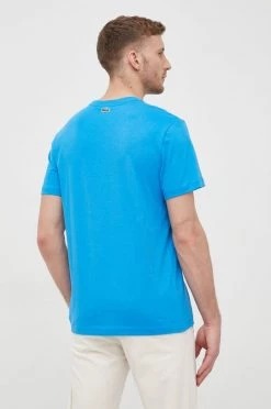 Ανδρικά Μπλουζάκια Βαμβακερό μπλουζάκι Lacoste μπλε -Εξοδος Lacoste Κατάστημα unnamed file 1630