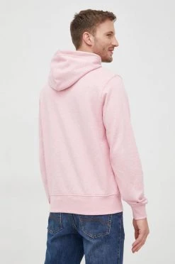 Ανδρικά Χωρίς φερμουάρ Βαμβακερή μπλούζα Lacoste χρώμα: ροζ, -Εξοδος Lacoste Κατάστημα unnamed file 1659