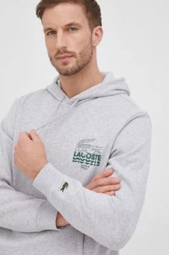 Ανδρικά Χωρίς φερμουάρ Βαμβακερή μπλούζα Lacoste χρώμα: γκρι, -Εξοδος Lacoste Κατάστημα unnamed file 1666