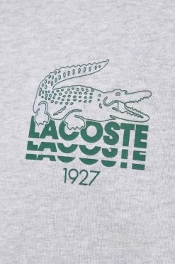 Ανδρικά Χωρίς φερμουάρ Βαμβακερή μπλούζα Lacoste χρώμα: γκρι, -Εξοδος Lacoste Κατάστημα unnamed file 1672