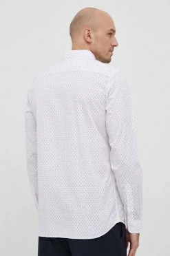 Ανδρικά Πουκάμισα Lacoste - Βαμβακερό πουκάμισο σκούρο μπλε -Εξοδος Lacoste Κατάστημα unnamed file 1686