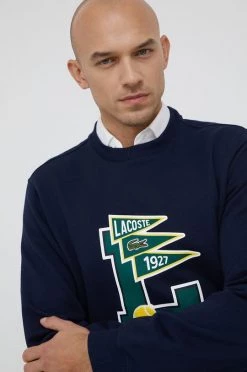 Ανδρικά Χωρίς φερμουάρ Βαμβακερή μπλούζα Lacoste χρώμα: ναυτικό μπλε -Εξοδος Lacoste Κατάστημα unnamed file 1721