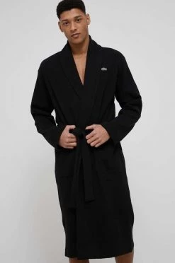 Ανδρικά Μπουρνούζια Βαμβακερό μπουρνούζι Lacoste μαύρο -Εξοδος Lacoste Κατάστημα unnamed file 1825
