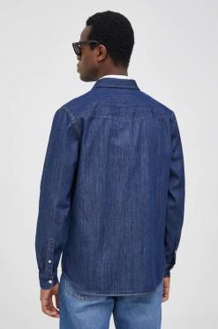 Ανδρικά Πουκάμισα Βαμβακερό πουκάμισο Lacoste χρώμα: ναυτικό μπλε, -Εξοδος Lacoste Κατάστημα unnamed file 1843