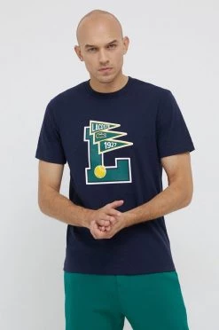 Ανδρικά Μπλουζάκια Βαμβακερό μπλουζάκι Lacoste ναυτικό μπλε