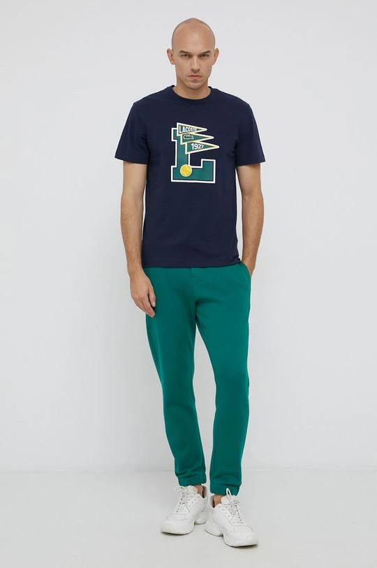 Ανδρικά Μπλουζάκια Βαμβακερό μπλουζάκι Lacoste ναυτικό μπλε 4 Ανδρικά Μπλουζάκια Βαμβακερό μπλουζάκι Lacoste ναυτικό μπλε - Image 2