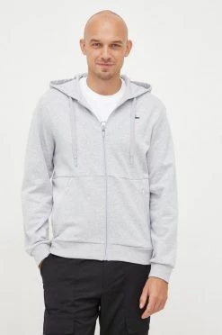 Ανδρικά Με φερμουάρ Μπλούζα Lacoste γκρι,