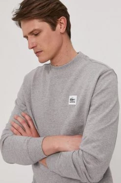 Ανδρικά Χωρίς φερμουάρ Lacoste - Βαμβακερή μπλούζα ανοιχτό γκρι -Εξοδος Lacoste Κατάστημα unnamed file 266