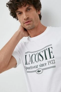 Ανδρικά Μπλουζάκια Βαμβακερό μπλουζάκι Lacoste άσπρο -Εξοδος Lacoste Κατάστημα unnamed file 340