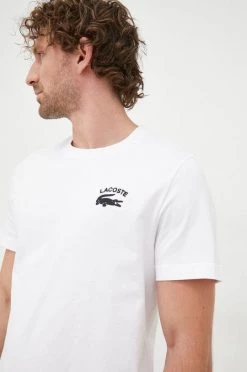 Ανδρικά Μπλουζάκια Βαμβακερό μπλουζάκι Lacoste άσπρο -Εξοδος Lacoste Κατάστημα unnamed file 352