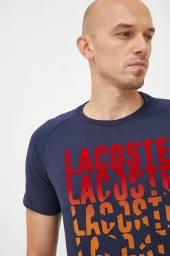 Ανδρικά Μπλουζάκια Βαμβακερό μπλουζάκι Lacoste ναυτικό μπλε -Εξοδος Lacoste Κατάστημα unnamed file 434