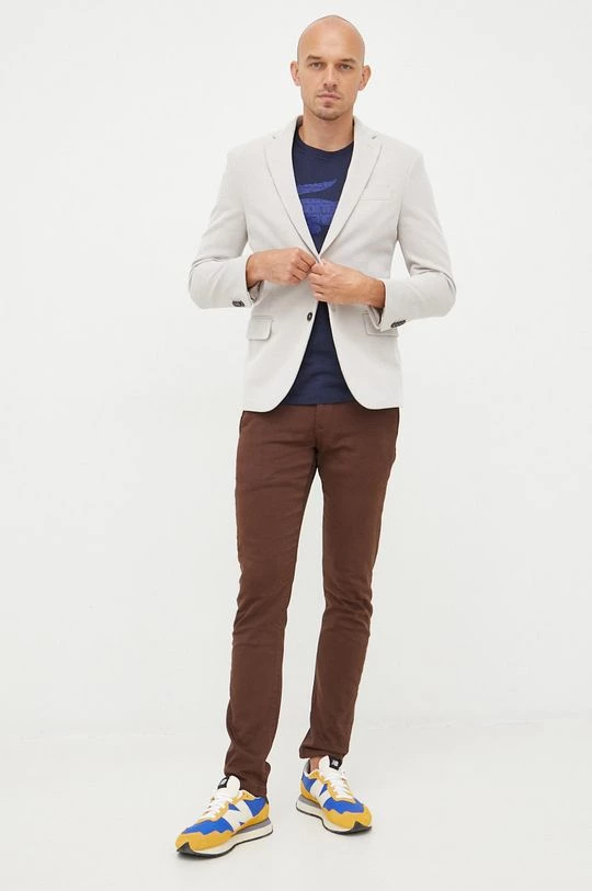 Ανδρικά Μπλουζάκια Βαμβακερό μπλουζάκι Lacoste ναυτικό μπλε 4 Ανδρικά Μπλουζάκια Βαμβακερό μπλουζάκι Lacoste ναυτικό μπλε - Image 2