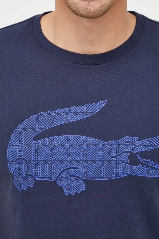 Ανδρικά Μπλουζάκια Βαμβακερό μπλουζάκι Lacoste ναυτικό μπλε 7 Ανδρικά Μπλουζάκια Βαμβακερό μπλουζάκι Lacoste ναυτικό μπλε - Image 5