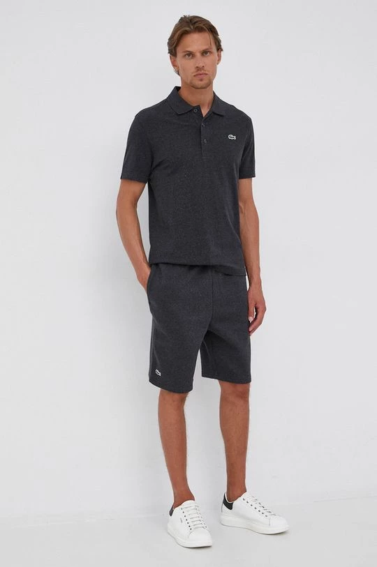 Ανδρικά Πόλο μπλουζάκια Βαμβακερό μπλουζάκι πόλο Lacoste γκρι 4 Ανδρικά Πόλο μπλουζάκια Βαμβακερό μπλουζάκι πόλο Lacoste γκρι - Image 2