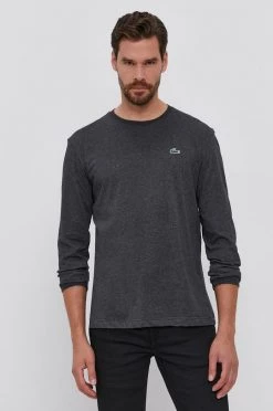 Ανδρικά Μακρυμάνικα Lacoste - Longsleeve γραφίτης