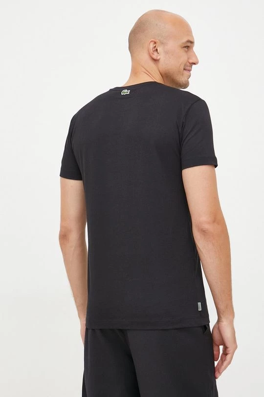 Ανδρικά Μπλουζάκια Βαμβακερό μπλουζάκι Lacoste μαύρο 5 Ανδρικά Μπλουζάκια Βαμβακερό μπλουζάκι Lacoste μαύρο - Image 3