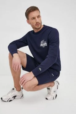 Ανδρικά Χωρίς φερμουάρ Βαμβακερή μπλούζα Lacoste χρώμα: ναυτικό μπλε,