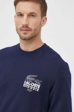 Ανδρικά Χωρίς φερμουάρ Βαμβακερή μπλούζα Lacoste χρώμα: ναυτικό μπλε, -Εξοδος Lacoste Κατάστημα unnamed file 889