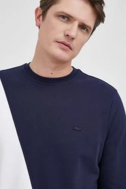 Ανδρικά Χωρίς φερμουάρ Βαμβακερή μπλούζα Lacoste χρώμα: ναυτικό μπλε -Εξοδος Lacoste Κατάστημα unnamed file 913