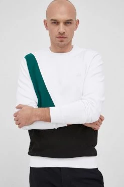 Ανδρικά Χωρίς φερμουάρ Βαμβακερή μπλούζα Lacoste χρώμα: άσπρο -Εξοδος Lacoste Κατάστημα unnamed file 927