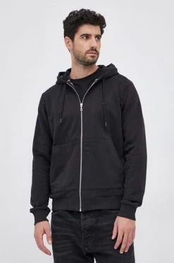 Ανδρικά Με φερμουάρ Μπλούζα Lacoste χρώμα: μαύρο