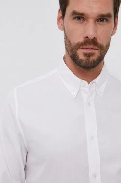 Ανδρικά Πουκάμισα Βαμβακερό πουκάμισο Lacoste χρώμα: άσπρο -Εξοδος Lacoste Κατάστημα unnamed file 976